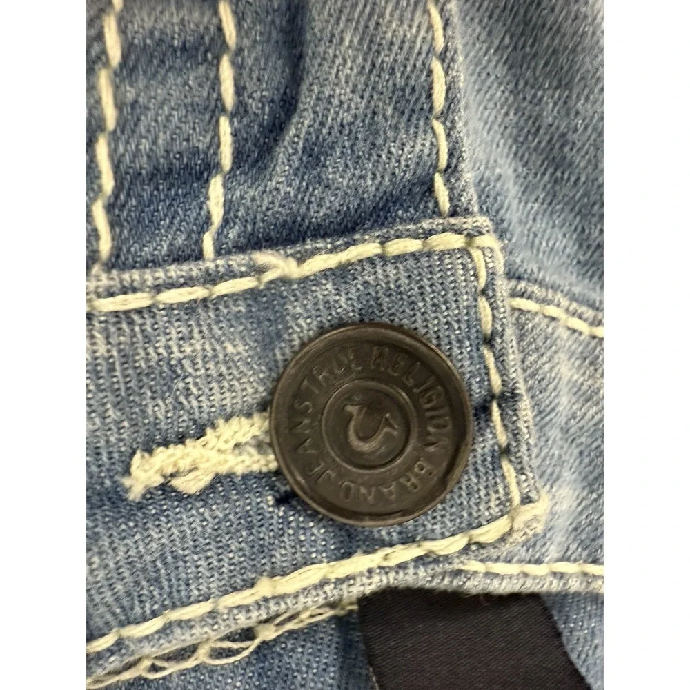 NWT True Religion Geno‎ Cut Off Short Youth Boys 16 Blue Denim